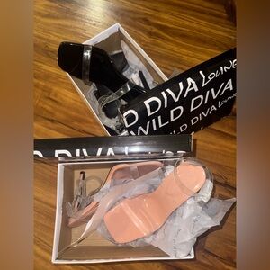 DIVA Lounge Black Heels and Peach Heels